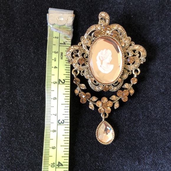 CAMEO Gold Bronze Brown Mirrored Statement Ornate Old World Victorian $89 NEW - Picture 16 of 16